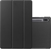 Hoesje Geschikt voor Samsung Galaxy Tab S8 Ultra Hoesje Case Hard Cover Hoes Book Case - Zwart