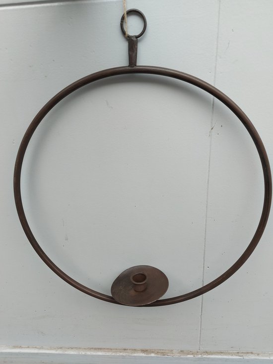 Ring HANG Balance Floral 38.5cm diameter RUSTY Rond frame