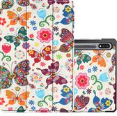 Hoesje Geschikt voor Samsung Galaxy Tab S8 Hoesje Case Hard Cover Hoes Book Case - Vlinders.