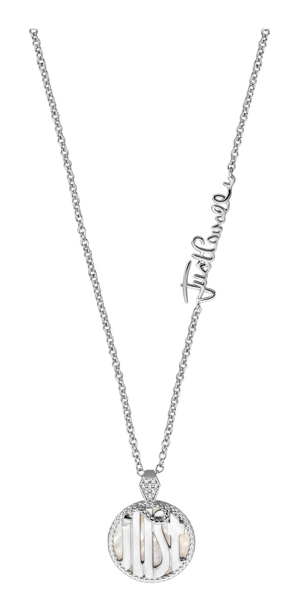 Just Cavalli Glam Logo Piccola Necklace - Ketting - 4894626166808 - JCNL01113100 - Zilver - MOP - 45+5 CM