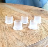Inkt cups Medium - Met Voet - 14mm - Verpakking van 100 stuks - PMU cups - Pigmenten cups - Verf cups - Miniatuur verf bakje - Verfbakjes klein - Tattoo cups - Tattoo bakjes - Schilder cups - Paint cups - inktcups - Verfpotjes open - pigmentcups