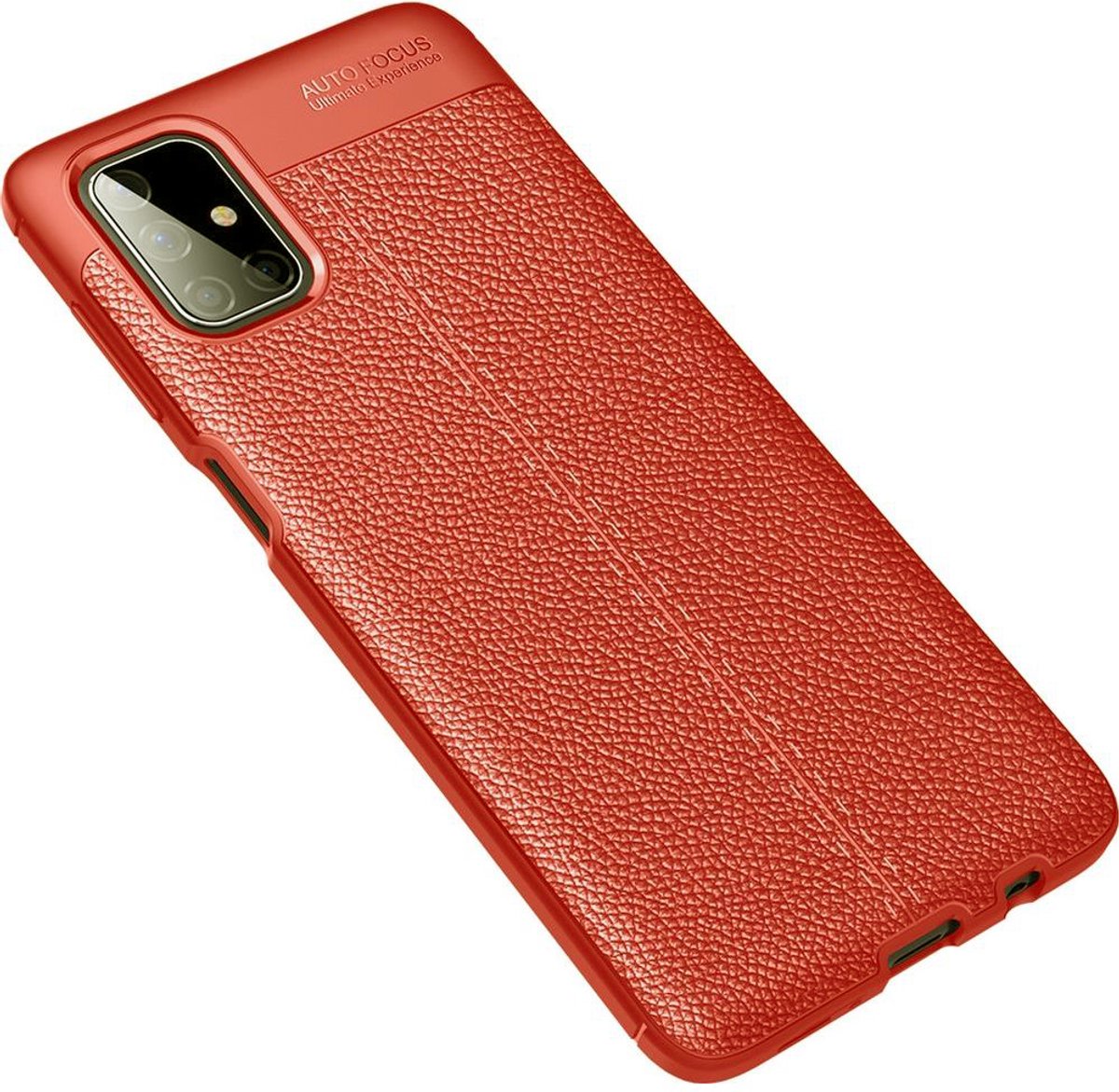 Mobigear Hoesje geschikt voor Samsung Galaxy M51 Telefoonhoesje Flexibel TPU | Mobigear Luxury Backcover | Galaxy M51 Case | Back Cover - Rood