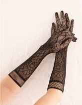 Pamela Mann - Cobweb Net Handschoenen - Zwart