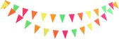 slingers - glow in the dark slinger - vlaggenlijn mini - vlaggetjes slinger van karton - verjaardag versiering - feestslinger - feestversiering