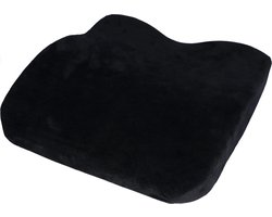 Carpoint Auto Zitkussen Memory Foam – Ergonomisch – 39x39x9 cm – Wasbare Hoes – Extra Zitcomfort