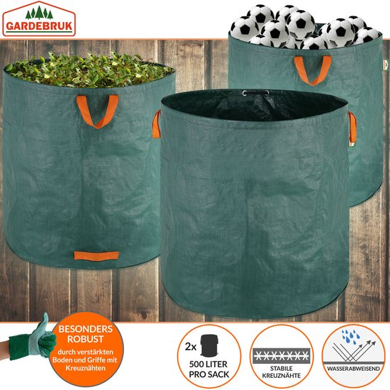 Gardebruk Tuinafvalzakken - 2 Stuks 500 Liter - Groen van Gardebruk — afbeelding 4