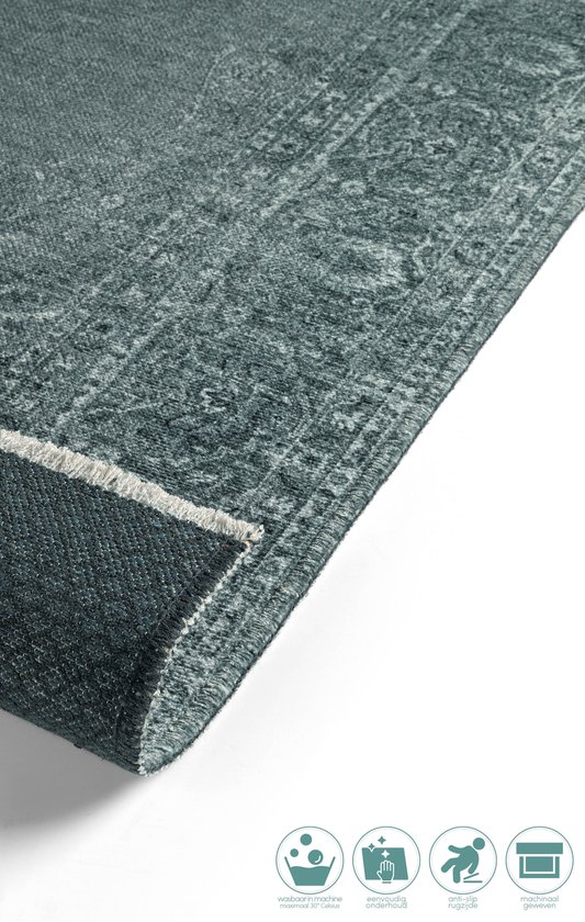 Kelim Vintage Tapis Salon Argent 230 x 320 cm, Tapis Chambre Moderne à Poils Courts, Super Doux, Lavable en Machine