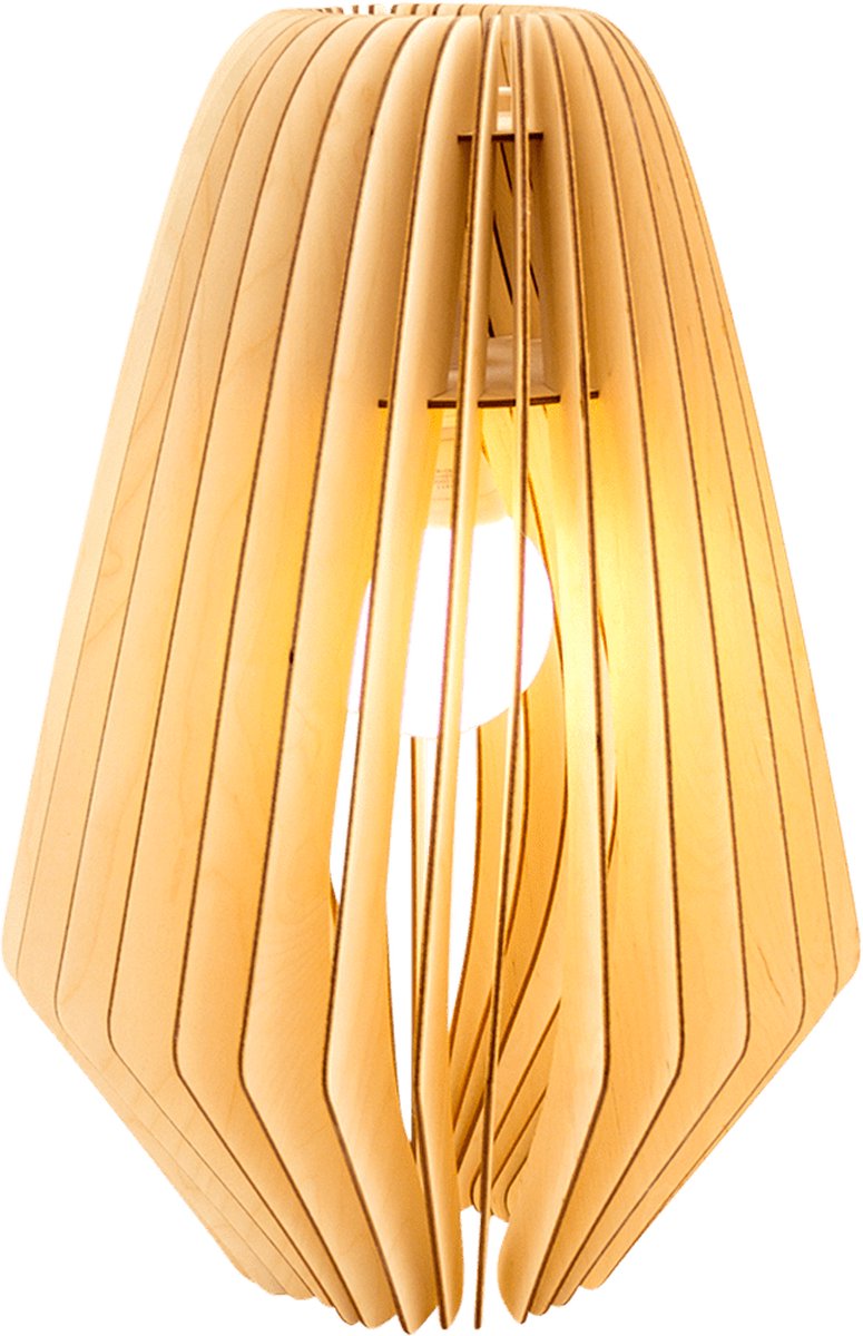 Spin XL houten hanglamp extra large - met koordset wit - Ø 50 cm