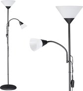 Monzana Staande Lamp Alissa - Verstelbaar 28x175cm - Zwart