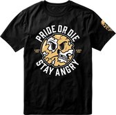 PRiDEorDiE T Shirt Stay Angry Zwart maat L