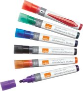 Nobo Liquid Ink Whiteboard Markers - Geassorteerde Kleuren - 6 Stuks