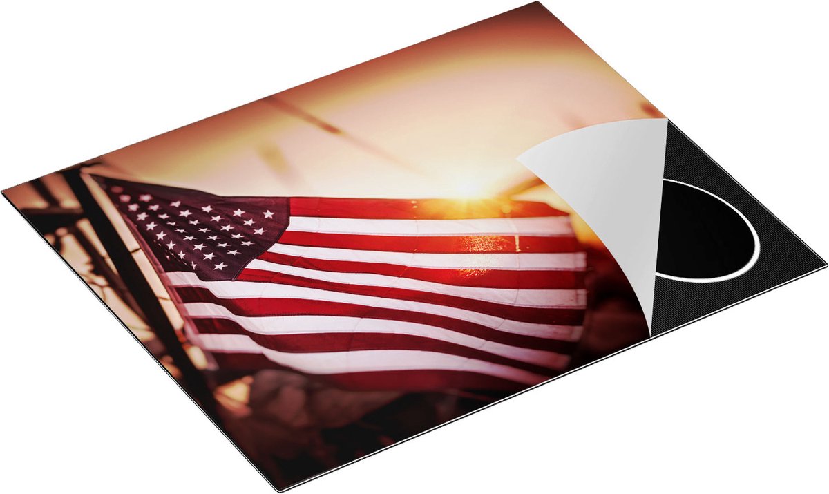 Chefcare Inductie Beschermer Amerikaanse Vlag - Verenigde Staten - 65x52 cm - Afdekplaat Inductie - Kookplaat Beschermer - Inductie Mat