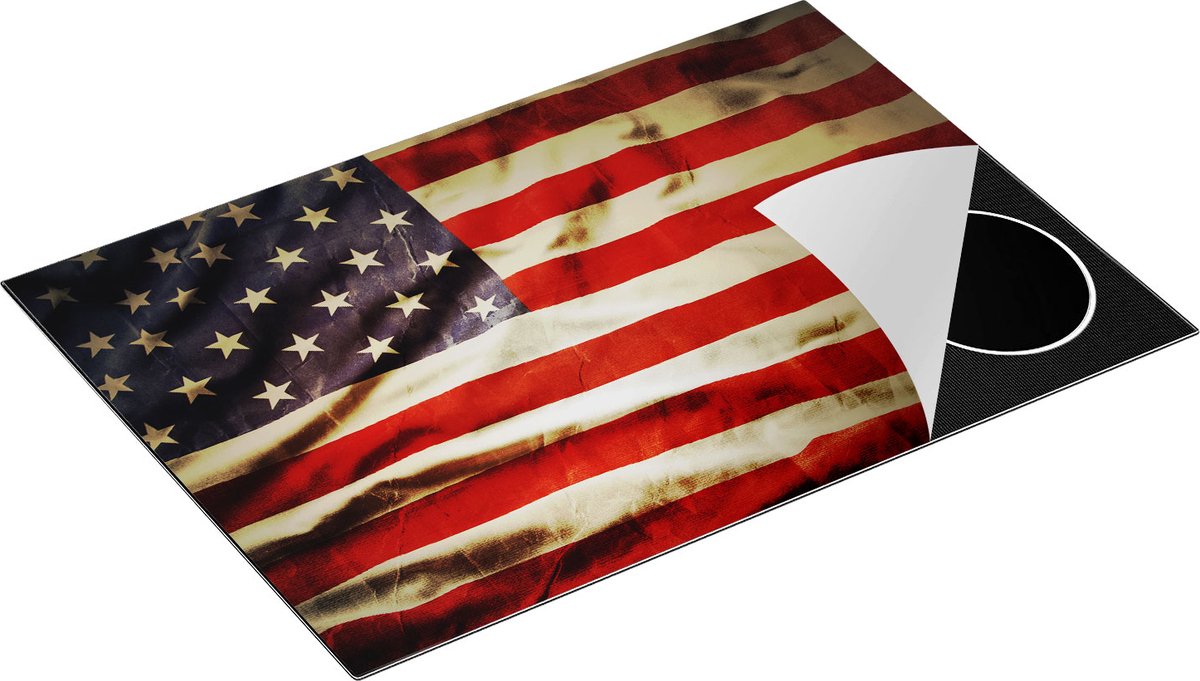 Chefcare Inductie Beschermer Amerikaanse Vlag - Verenigde Staten - 75x55 cm - Afdekplaat Inductie - Kookplaat Beschermer - Inductie Mat