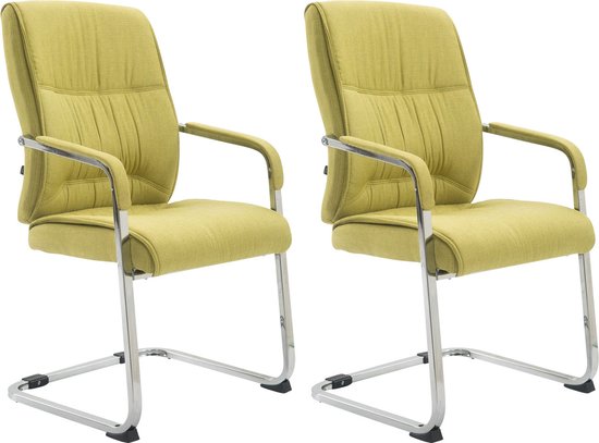 CLP XXL Anubis Set de 2 Chaises de salle à manger - Tissu vert
