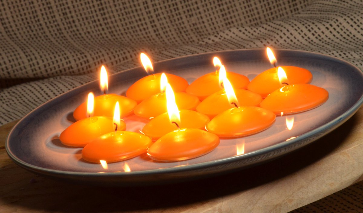 Lot De 38 Bougies Flottantes En Cire Blanche - Temps De Combustion 30-60 Min - Pour Centre De Table, Mariage, Décoration - Étanchers