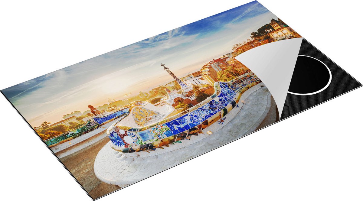 Chefcare Inductie Beschermer Park Güell in Barcelona - 90x55 cm - Afdekplaat Inductie - Kookplaat Beschermer - Inductie Mat