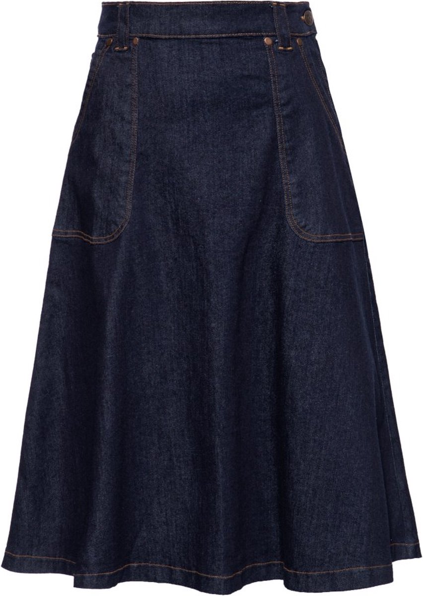 Queen Kerosin - Elastic denim Rok - XXL - Blauw