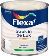 Flexa Strak in de Lak - Watergedragen - Mat - Creme Wit / Ral 9001 - 250 ml