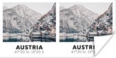Poster Oostenrijk - Alpen - Water - Berg - 160x80 cm