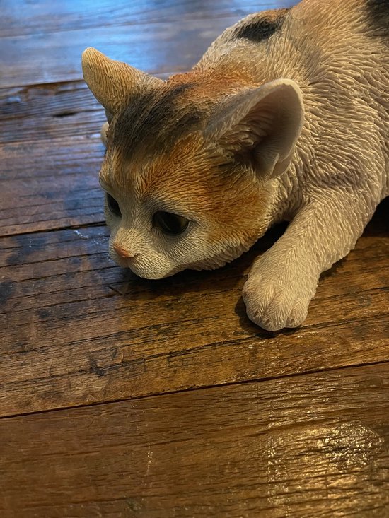 CHATON JOUANT - STATUE DE CHAT - BOIS DE FERME