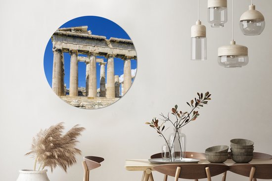 Ruine du Parthénon Assiette en plastique cercle mural ⌀ 90 cm - impression photo sur cercle mural / cercle vivant (décoration murale)