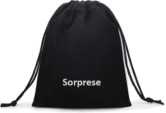 Luxe chics de luxe - blanc pois bleu foncé - Sorprese - cuir noir - 6 pinces robustes - homme - unisexe