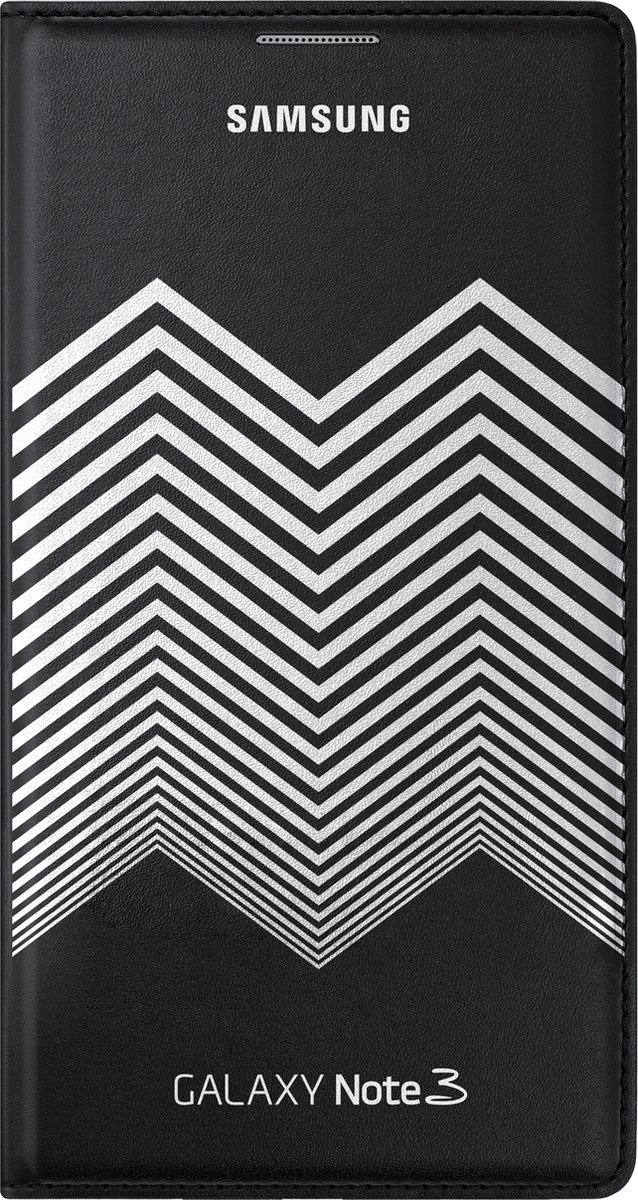 Samsung Flipcover Moschino Peace voor Samsung N9005 Galaxy Note III - Wit/Zilver