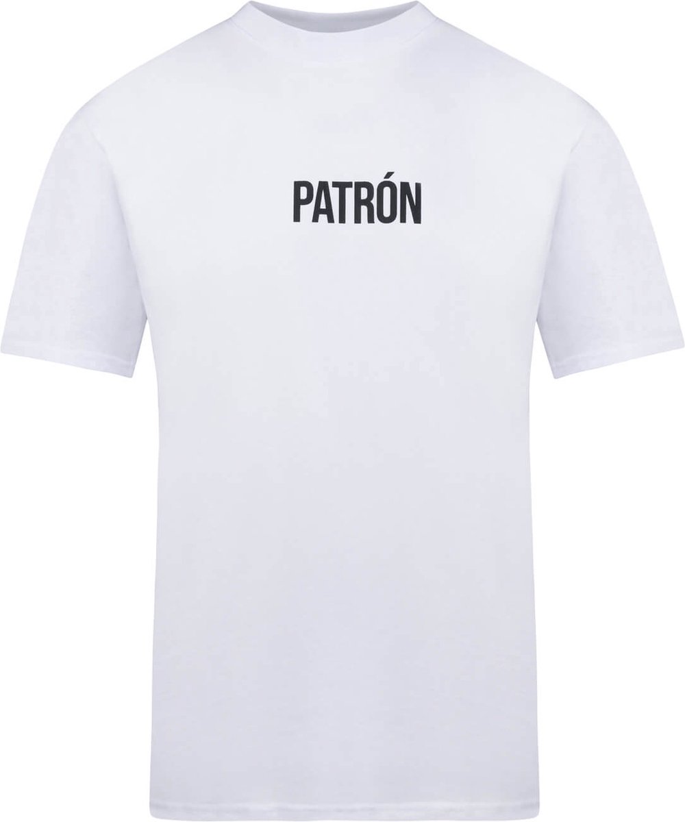 Patrón Wear - T-shirt - Oversized Brand T-shirt White/Black - Maat S