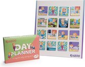 KLUZOO Dagplanner – Planbord met 72 Magnetische Kaarten Meisje-Pictogrammen voor Whiteboard met Activiteiten en Taken – Zindelijkheidstraining – Beloningssysteem – Montessori Speelgoed – Dagritme - To do planner– Kind