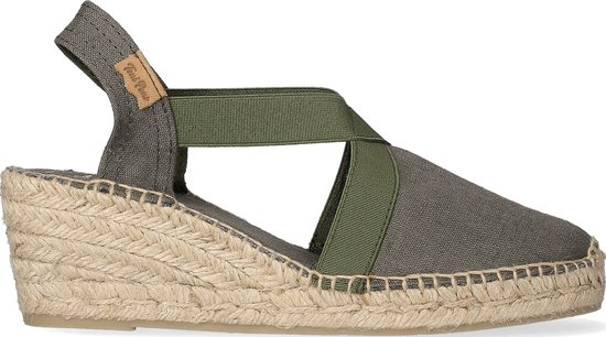 Toni Pons Ter Dames Espadrilles Caqui | Groen | Linnen | Maat 39 | bol.com
