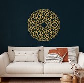 Wanddecoratie | Mandala | Metal - Wall Art | Muurdecoratie | Woonkamer |Gouden| 58x58cm