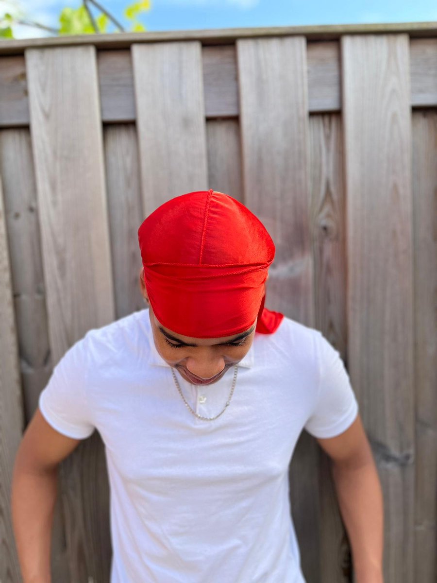 Silky durag rood - Kingdutchwaves-waves - cap - 360waves