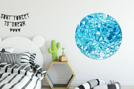 Assiette en plastique de cercle mural en forme de diamant abstrait ⌀ 90 cm - impression photo sur cercle mural / cercle vivant (décoration murale)