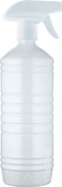Lege Plastic Fles 1 liter PET wit - met witte spraykop - set van 10 stuks - Navulbaar - Leeg