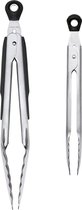 OXO GOOD GRIPS - Kitchen aids - Set de pinces de service - 23 cm et 17 cm - Inox avec serrure