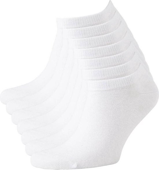Witte Sneaker Sokken | 6 Paar | Multipack Unisex Maat 43-46 | Enkel Sokken  | Voor... | bol.com