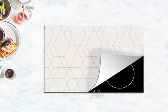 KitchenYeah® Inductie beschermer 81x52 cm - Mozaïek - Design - Geometrie - Kookplaataccessoires - Afdekplaat voor kookplaat - Inductiebeschermer - Inductiemat - Inductieplaat mat