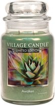 Village Candle Village Geurkaars Spa Collection "Awaken" | eucalyptus blad spearmint - large jar