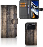 GSM Hoesje Xiaomi Poco X4 Pro 5G Leuk Case Cadeau voor Mannen Steigerhout