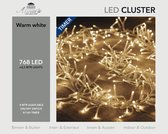 Cluster lumières 768 lumières 4.5m LED blanc chaud 4m cordon de plomb transparent bibui transformateur Cluster lumières CoenBakker