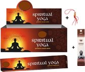 2 pakjes met 15 gram - Masala - Wierook - Wierookstokjes - Incense sticks - Spiritual Yoga + 5 Mini Wierookstokjes + Gelukspoppetje
