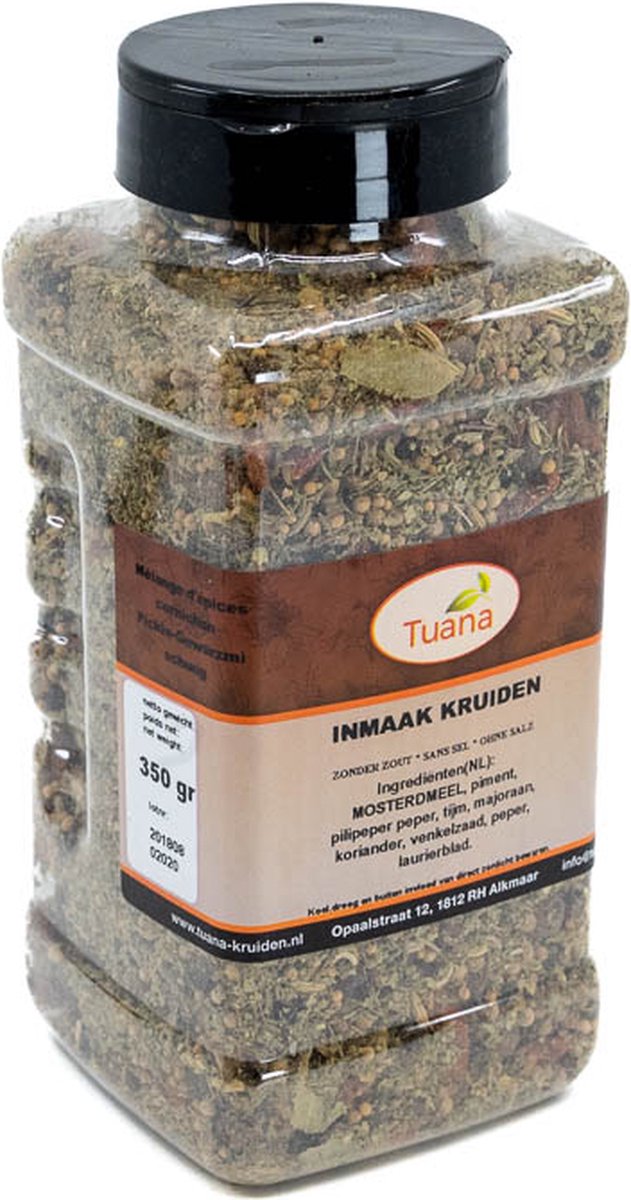 Goedkoopste Tuana Kruiden - Inmaak Kruidenmix - Strooibus 200 Gram - Kruiden Zonder Zout - NP038
