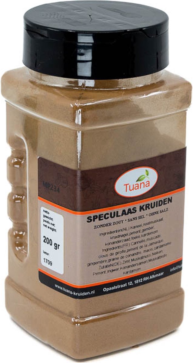 Goedkoopste Tuana Kruiden - Speculaas Kruiden - Strooibus 140 Gram - Kruiden Zonder Zout - MP-S-0018