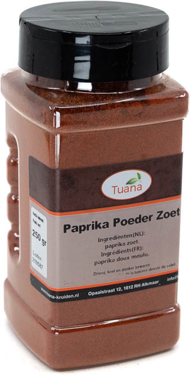 Goedkoopste Tuana Kruiden - Paprika Poeder Zoet - Strooibus 140 Gram - Kruiden Zonder Zout - MP-P-0007