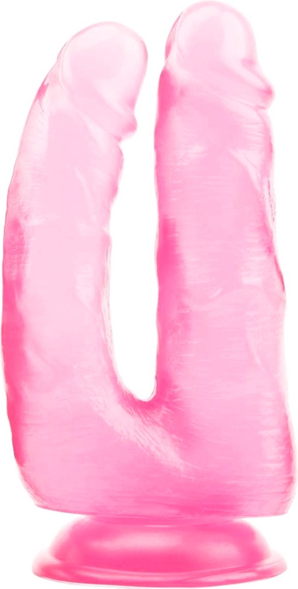 Goedkoopste Bang It - Dubbele Dildo XXL - Met zuignap voor vrouwen - Realistische dildo’s voor mannen - Anaal - 22 cm - Roze