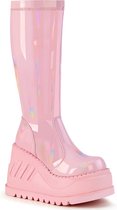 DemoniaCult - STOMP-200 Plateau Laarzen - US 6 - 36 Shoes - Roze