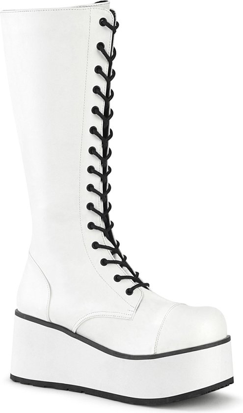 Demonia Platform Bottes femmes -38 Shoes- TRASHVILLE-502 US 6 Wit/ Zwart