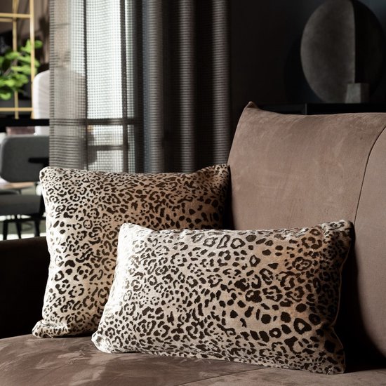 LEONELLE | Coussin 30x50 cm | Beige | Hoii | Comprend un rembourrage en plumes GRS