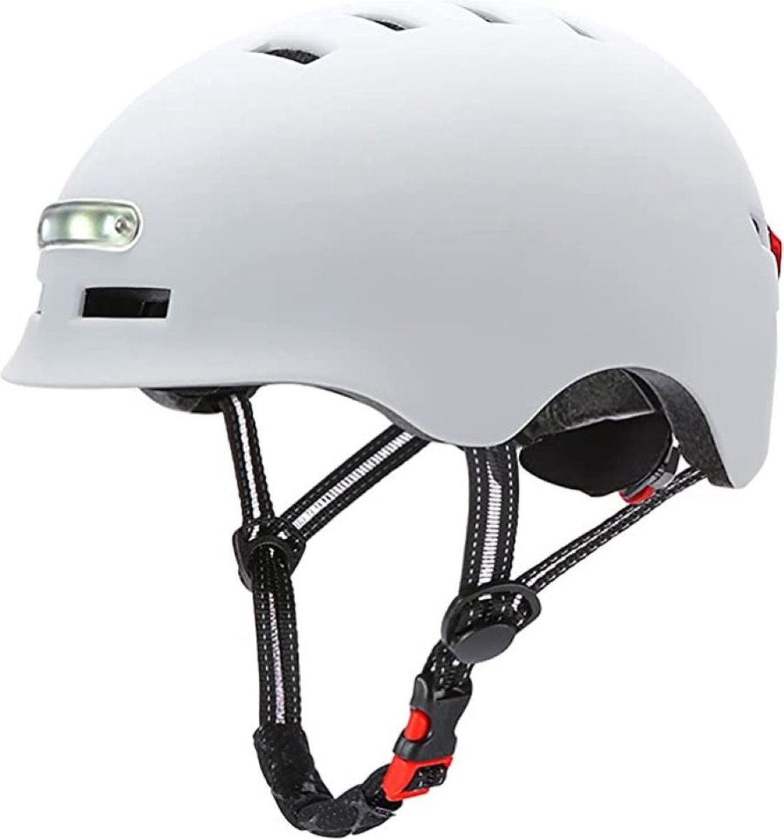 Fietshelm met voor- en achterlicht|LED licht |SMART helm|, fiets, step| Maat = M