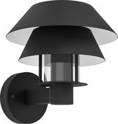 EGLO Chiappera Wandlamp Buiten - E27 - 22,5 cm - Zwart/Wit